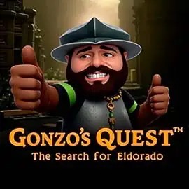 Gonzo's Quest slot logo by NetEnt at Nyxbets Casino